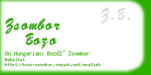 zsombor bozo business card